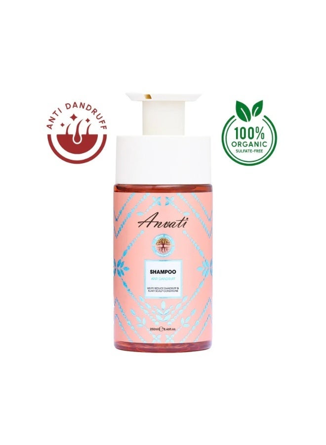 Anvati nti Dandruff Shampoo 250ml – Scalp Care Hair Cleanser for Flake-Free, Healthy, Refreshing Hair - Image 1
