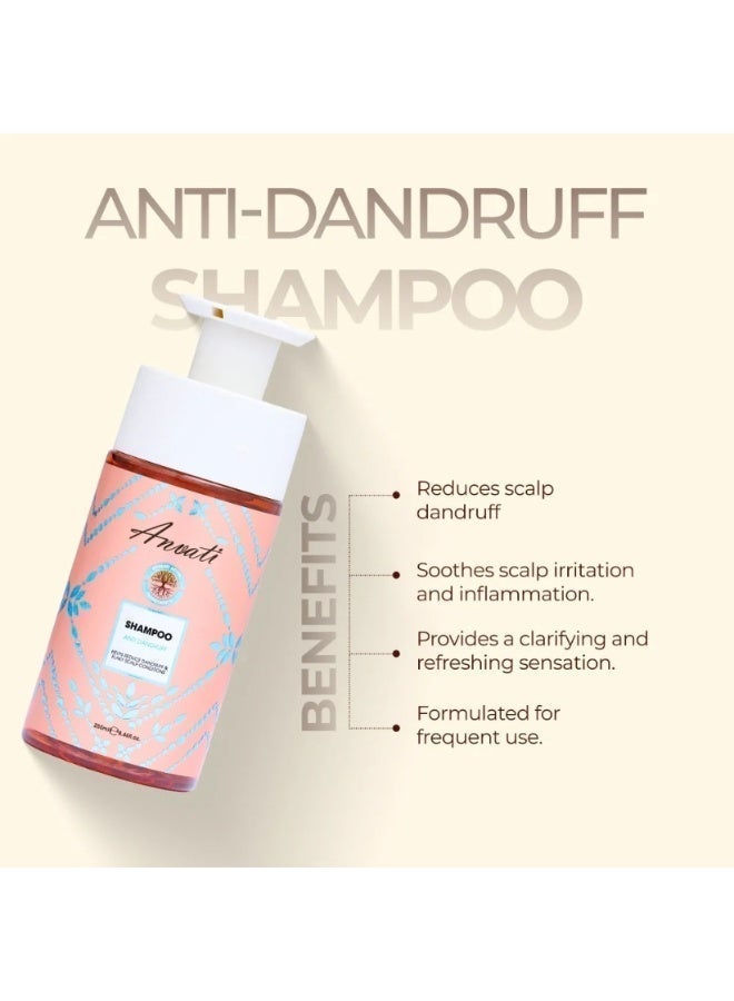 Anvati nti Dandruff Shampoo 250ml – Scalp Care Hair Cleanser for Flake-Free, Healthy, Refreshing Hair - Image 4