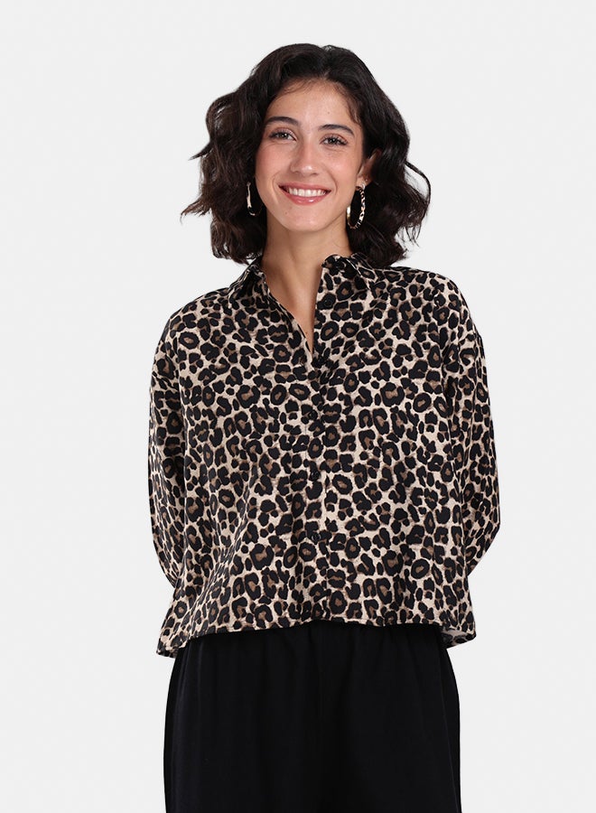 Clue Leopard Print Shirt - Image 1