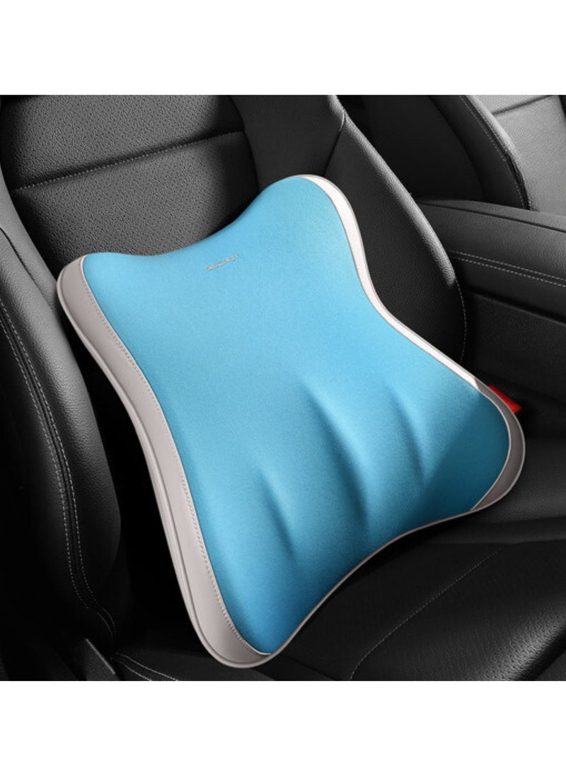 Generic Ergonomic Back Support Cushion You'll be super comfortable with this stylish blue back support cushion, perfect for use in the car and in the office back support pillow  - Image 1