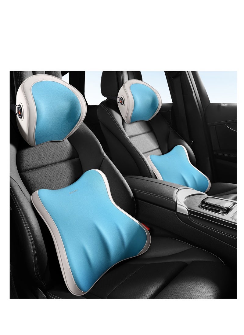 Generic Ergonomic Back Support Cushion You'll be super comfortable with this stylish blue back support cushion, perfect for use in the car and in the office back support pillow  - Image 5