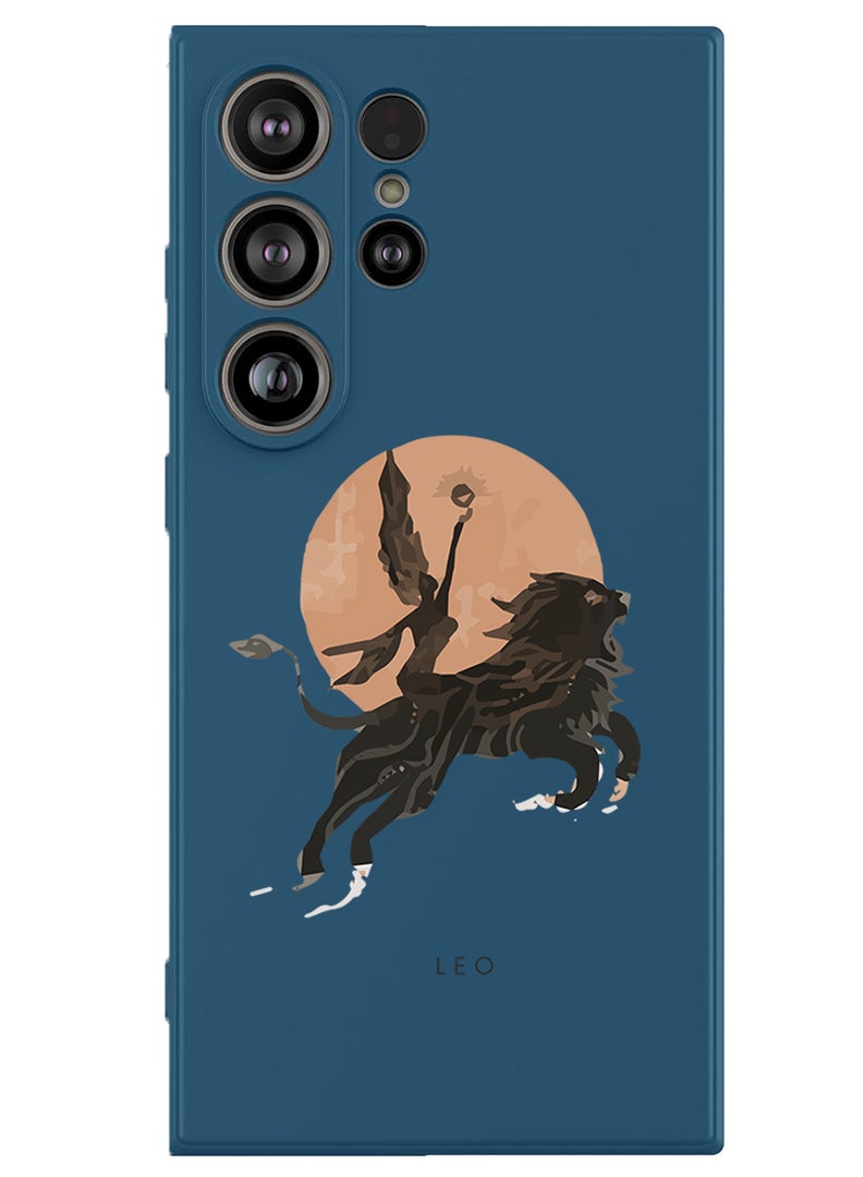 Theodor Protective Slim Fit Case Liquid Silicone Cover with Full Body Protection Anti-Scratch Shockproof Case For Samsung Galaxy S25 Ultra (Blue) - Leo-01 - Image 1