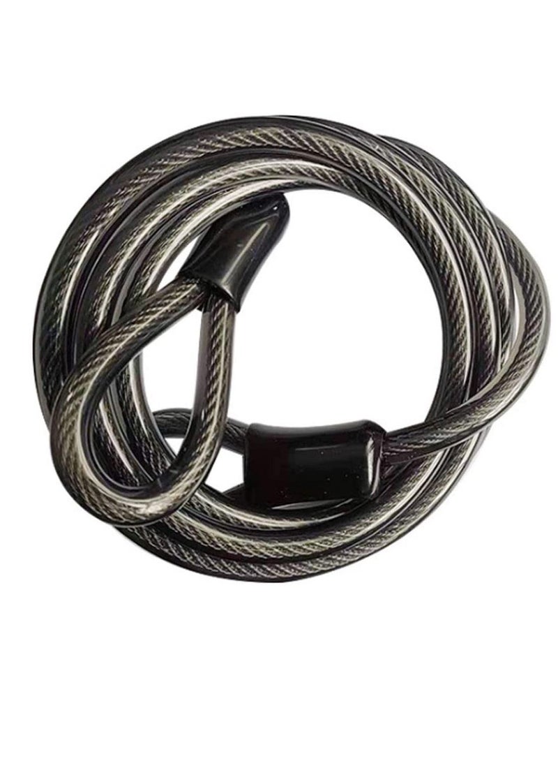 KASTWAVE Steel Cable with Loops, Bicycle Safety Cables, Thick Heavy Duty Security Viny Coated Flexible Steel Cable with Loop End, for Motorcycles, Ships, ladders, Doors and Equipment Lock Accessory Kits  - Image 2