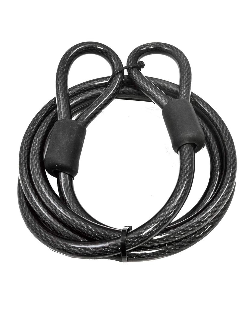 KASTWAVE Steel Cable with Loops, Bicycle Safety Cables, Thick Heavy Duty Security Viny Coated Flexible Steel Cable with Loop End, for Motorcycles, Ships, ladders, Doors and Equipment Lock Accessory Kits  - Image 1