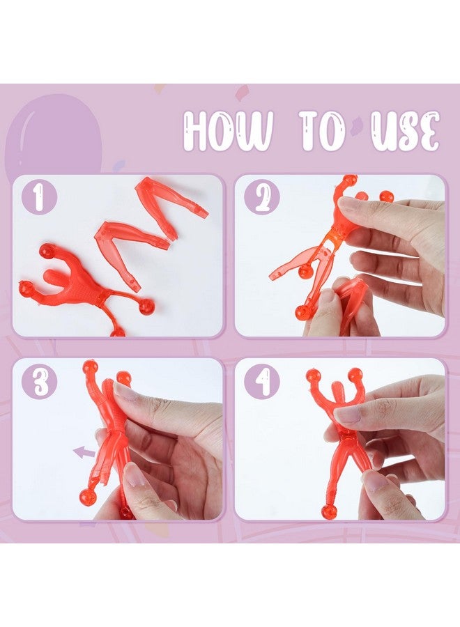 شيندل 50 قطعة من متسلقي الجدران القابلين للتمدد، متسلقي الجدران اللاصقين، لعبة لاصقة، ألعاب فيدجيت ممتعة، سلة جوائز للفصول الدراسية، حشو البيض للأطفال - Image 4