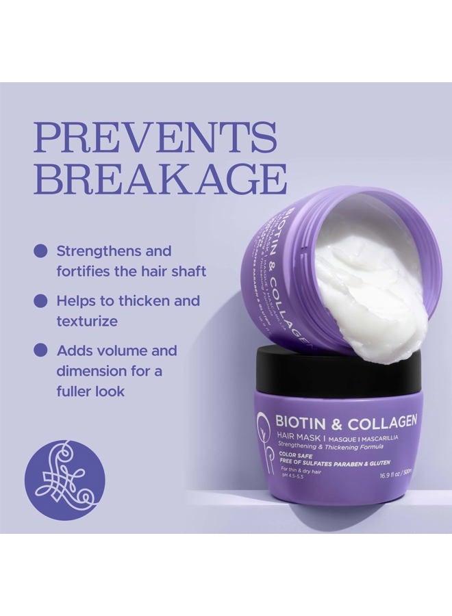 L LUSETA قناع شعر لوسيتا بيوتين كولاجين للشعر الجاف والتالف 16.9 أونصة، علاج تقوية وتكثيف، علاج عميق للترطيب - Image 3