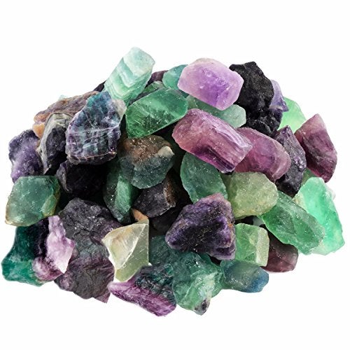 rockcloud 1 lb Natural Crystals Raw Rough Stones for Cabbing,Tumbling,Cutting,Lapidary,Polishing,Reiki Crytsal Healing,Fluorite - Image 1