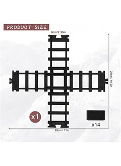 Generic 1 Pcs Train Tracks Accessories Cross Train Track Railroad Building Toy Railway Rail with 14 Snaps 9015 Trains Set,Gifts for 3 4 5 6 7 8+ Year Old Kids (Size：6cm-2.36in)  - Image 2