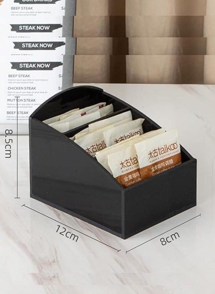 أخوة ثلاثي الأبعاد حامل أكياس سكر لمقاهي القهوة – منظم أكياس السكر – منظم أكياس الشاي والمشروبات – صندوق تخزين كبسولات القهوة – إكسسوارات ركن القهوة والشاي. - Image 1