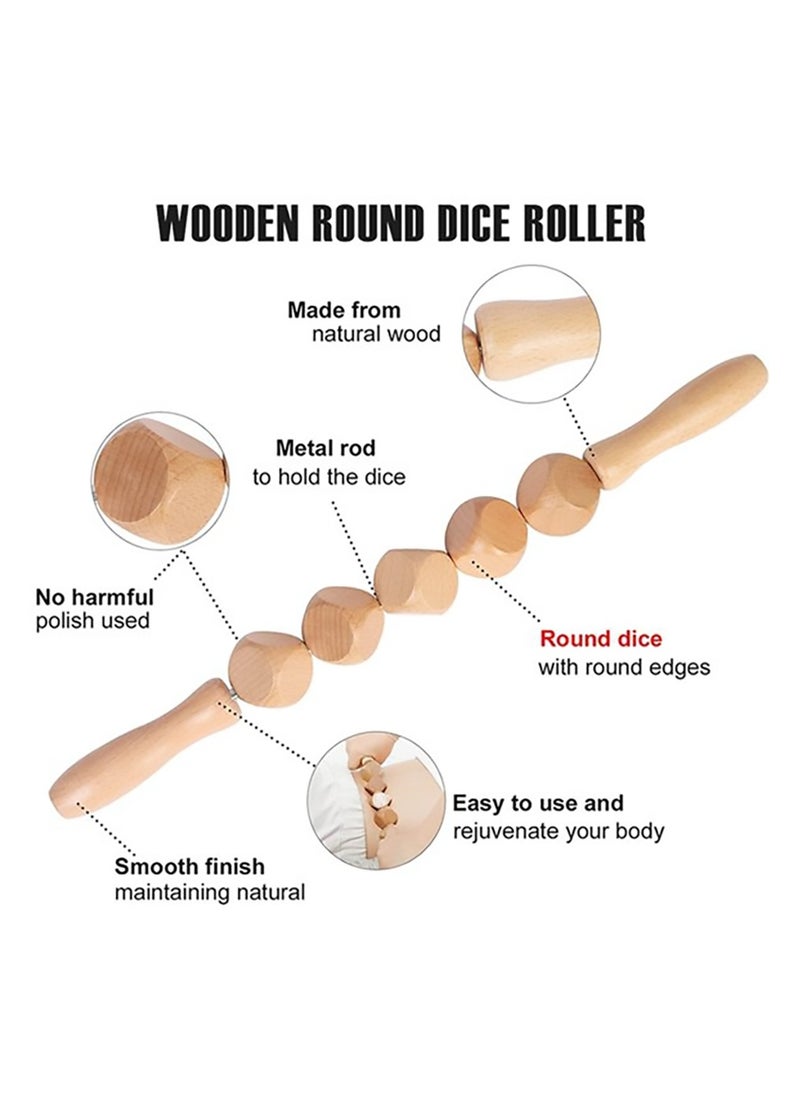 Arabest - 2 Pieces Wood Massage Tools Gua Sha Board Handheld Wooden Scraper Massage Rollers Lymphatic Drainage Tool for Release Cellulite Sore Muscle - Image 1