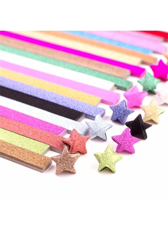 QTFHR Yeooyoor Origami Stars Papers Package DIY Paper, 360 Sheets - 18 Colors ( Glitter Origami Stars) - Image 3