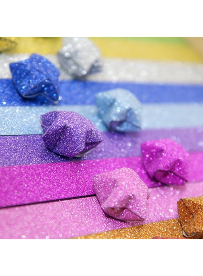 QTFHR Yeooyoor Origami Stars Papers Package DIY Paper, 360 Sheets - 18 Colors ( Glitter Origami Stars) - Image 2