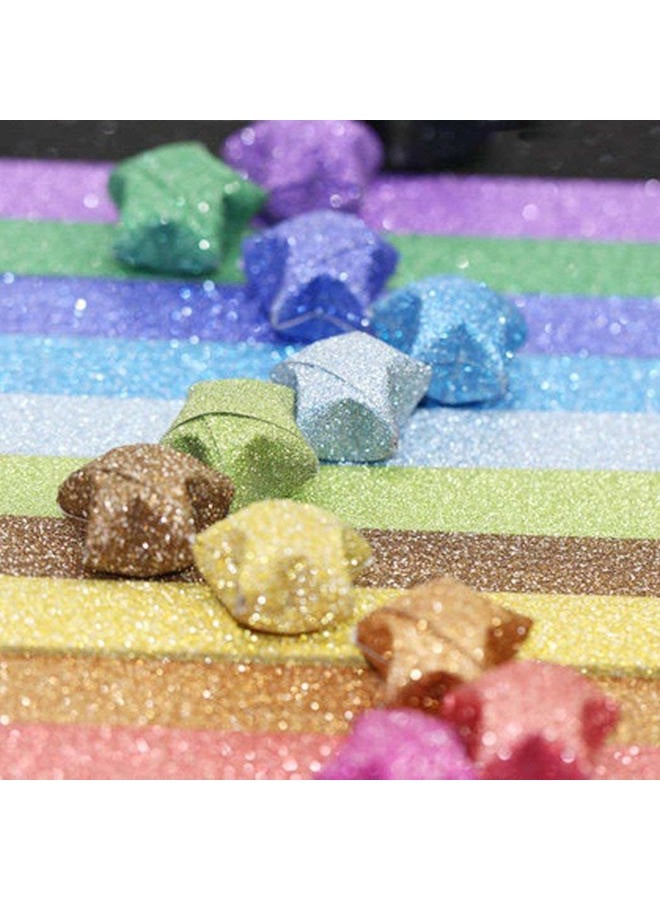 QTFHR Yeooyoor Origami Stars Papers Package DIY Paper, 360 Sheets - 18 Colors ( Glitter Origami Stars) - Image 1