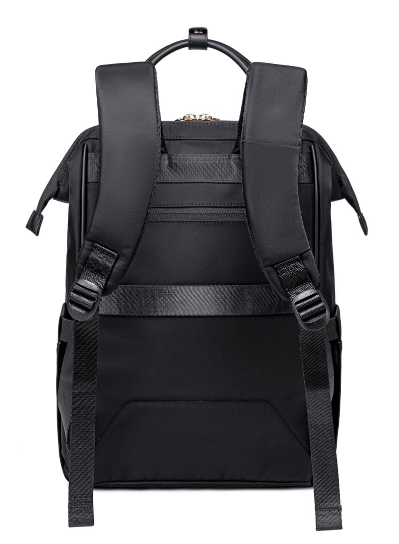 Chantria Premium Shoulder Laptop Daypack for Women Water Resistant Durable Multifunctional Anti Theft Backpack for Casual Office School College CB00788 - Black - Image 3