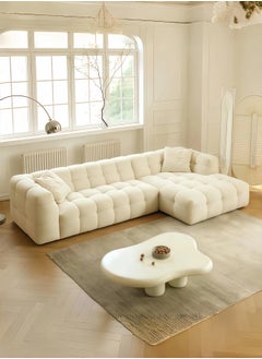 Generic Light Luxury Style Furniture L shape Sofa Set Beige Without Pillow  - Image 1