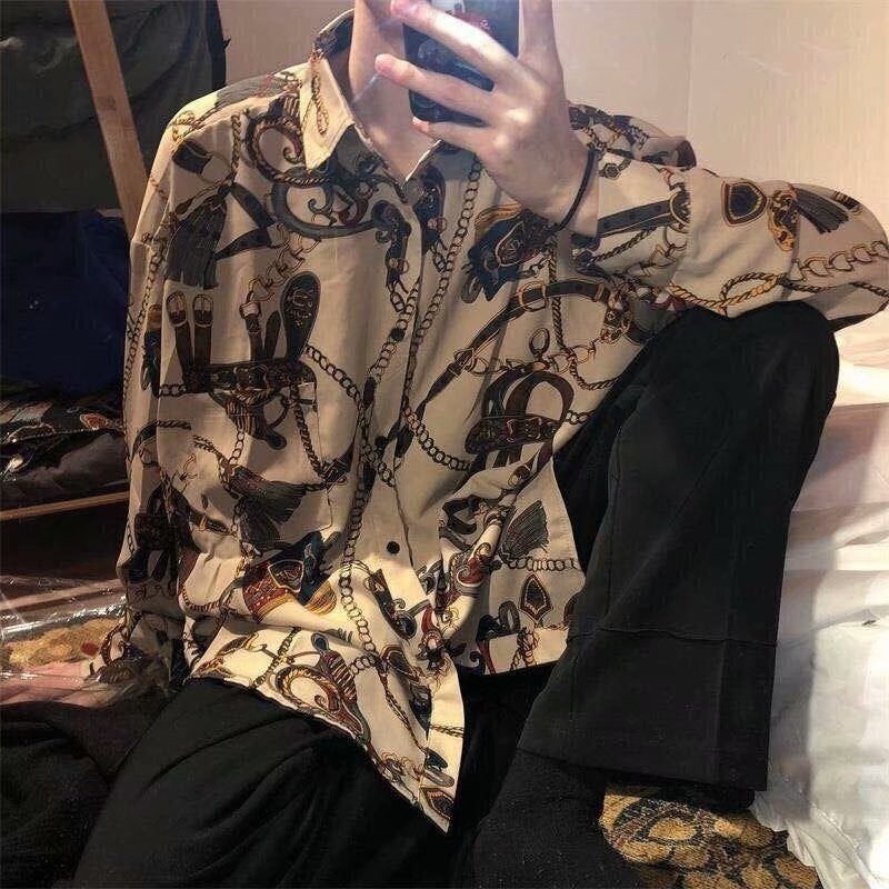 Spring And Stitching Five-Point Sleeve Shirt Men'S Korean-Style Casual Jacket All-Match Trendy Hong Kong-Style Short-Sleeved Workwear Shirt - Image 1