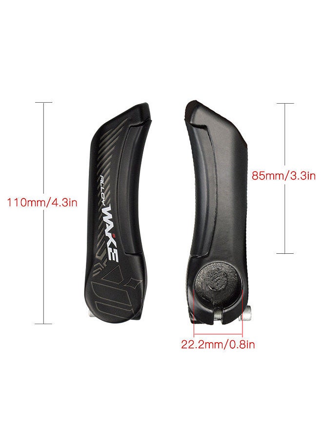WAKE - 1 Pair Bike Bar Ends Bicycle Handlebar Horns On Bicycle Steering Wheel Handlebar Bar Bike Aluminum Alloy Bar Ends 22.2mm - Image 1