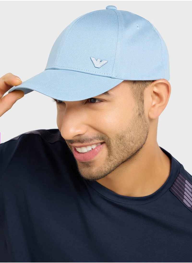 امبوريو ارماني Logo Beachwear Curved Peak Cap Cap