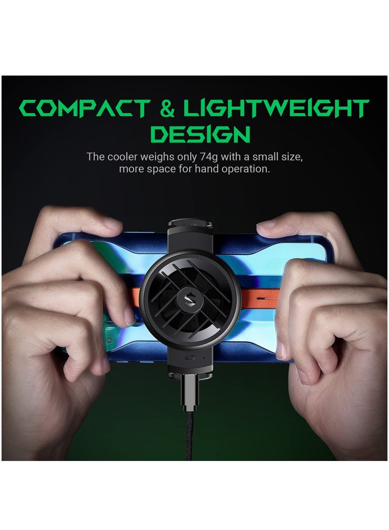 KASTWAVE Phone Cooler, Portable Cell Phone Cooling Fan, Lightweight Quiet Cellphone Radiator with Dual Semi-Conductor Cooling Chip for 2.71-3.34 inches for iPhone/Android Gaming - Image 4