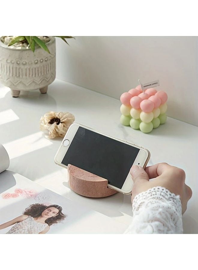 White Marble Phone Holder Waterproof Natural Stone Stand For Office Home Decor - Image 4