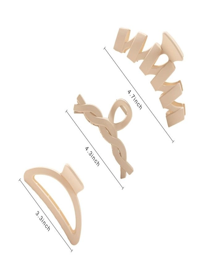 ANNACREATIONS ANNA CREATIONS 4 Pcs Korean Fashion Matte Hair Claw for Women Large & Medium Strong Hold Big Claw Flower Hair Clips for Thick, Thin Hair Accessories for Women & Girls - Image 2
