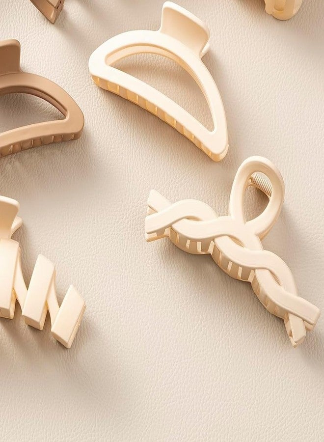 ANNACREATIONS ANNA CREATIONS 4 Pcs Korean Fashion Matte Hair Claw for Women Large & Medium Strong Hold Big Claw Flower Hair Clips for Thick, Thin Hair Accessories for Women & Girls - Image 5