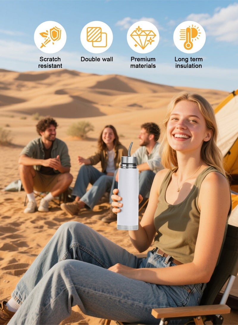 HomarKet Yerba Mate Tea Cup, Stainless Steel Double Walled Easy Wash Household Insulation Cup, 500ML Double Function Portable Mate Cup with Straw For Car, Office, Gym, Home Camping - Image 4