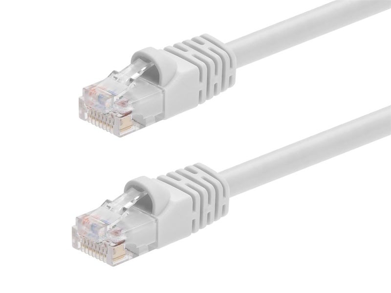 Monoprice 1FT 24AWG Cat6 550MHz UTP Ethernet Bare Copper Network Cable - White - Image 1