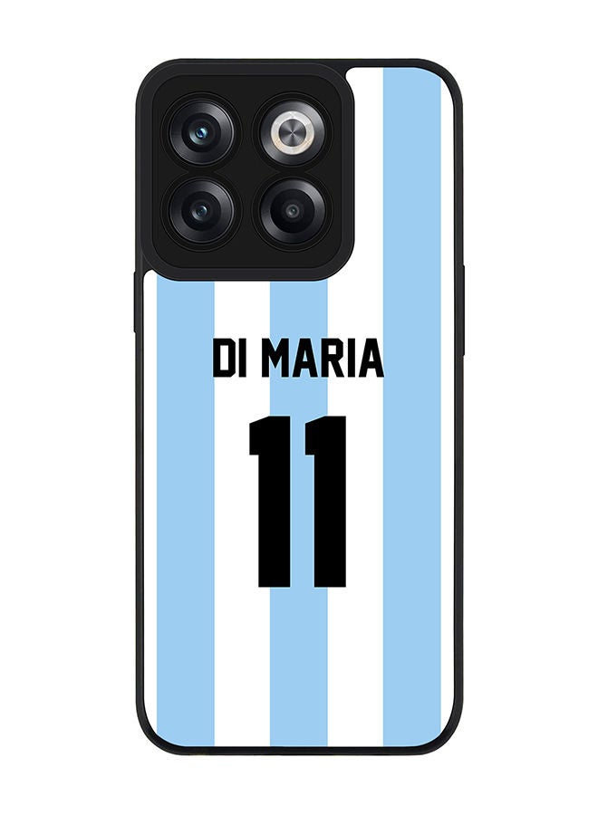 Stylizedd Rugged Black edge case for OnePlus Ace Pro Slim fit Soft Case Flexible Rubber Edges Anti Drop TPU Gel Thin Cover - Football Team - Argentina Player Name - Di Maria - Image 1