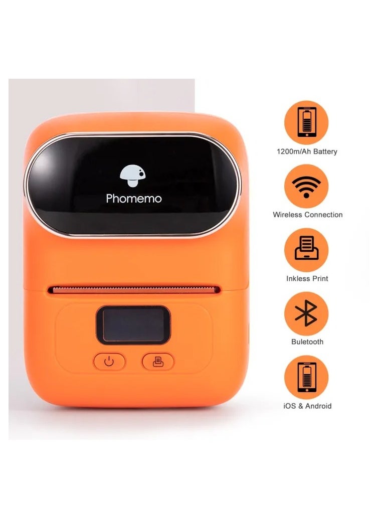 phomemo - Phomemo M110 Portable Thermal Label Printer Bluetooth Connection Apply For Labeling Shipping Office Cable Retail Barcode - Image 1