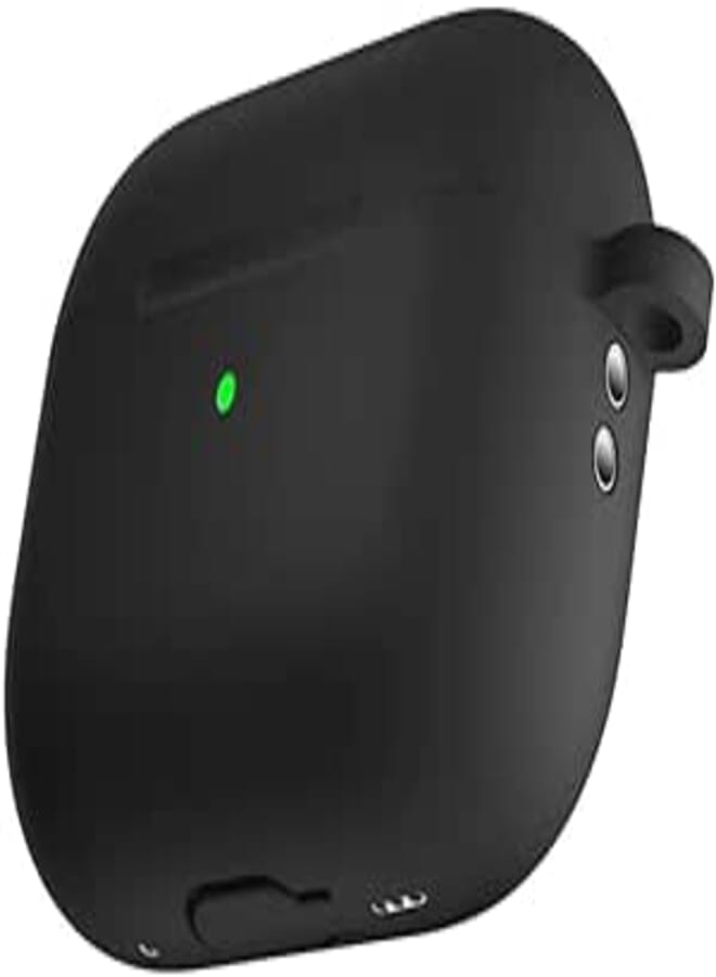 Dado AirPods Pro 2 2nd Generation Case Cover with Keychain, Soft Silicone Skin Case Cover Full Protective Front LED Visible (Black)