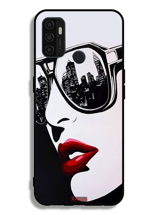 Tolwak Oppo A33 (2020) Protective Case Cover Girl Face Abstract Art - Image 2