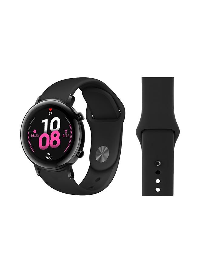 vesus Solid Silicon Replacement Band For Huawei Watch GT 2 Black