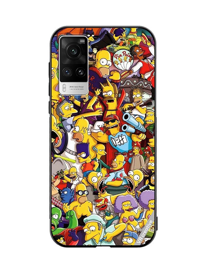 VR CREATIVE Protective Case Cover For Vivo X60 Pro Simpsons Design Multicolour - Image 1