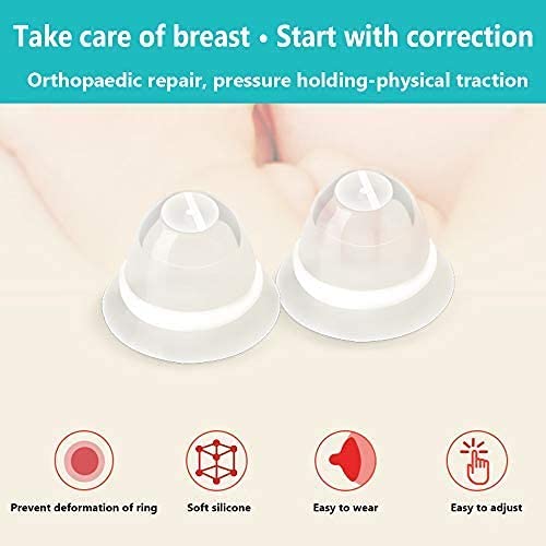 Pnrskter Nipple Corrector for Inverted, Flat and Shy Nipple, Can be Used for Breastfeeding or Women, Softly Wear Day and Night(1 Pair with Travel Case) - Image 2