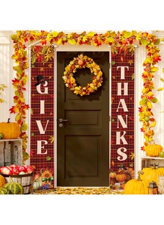 KATCHON KatchOn, Give Thanks Banner for Door - Xtralarge, 72x12 Inch | Thanksgiving Door Banner for Thanksgiving Door Decorations, Happy Thanksgiving Banner for Front Door | Thanksgiving Decorations Indoor  - Image 1