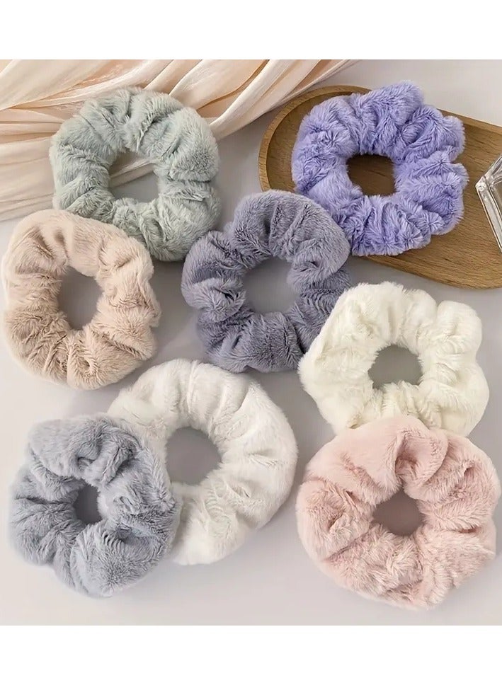 أوريتي 7 قطع أفخم الشعر الكبير صلبة لون ذيل الحصان حامل الشعر المرن حبل الشعر لطيف إكسسوارات الشعر للنساء - Image 3