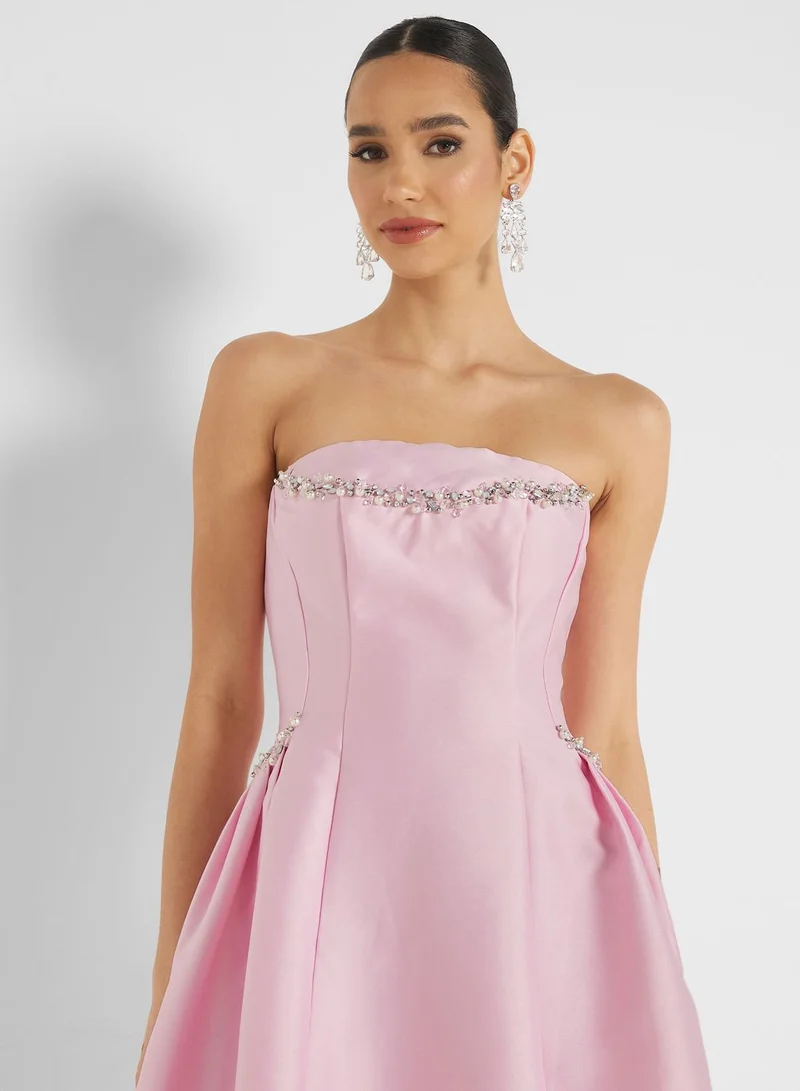 Femi9 Bardot Pleated Dress