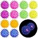 Deermon 12 Pack LED Light Up Fidget Sensory Bouncy Spiky Ball Squishy Glow in The Dark Flashing Stress Relief Spiky Balls Toy for Party Favors Kids Gifts School Rewards - Image 2
