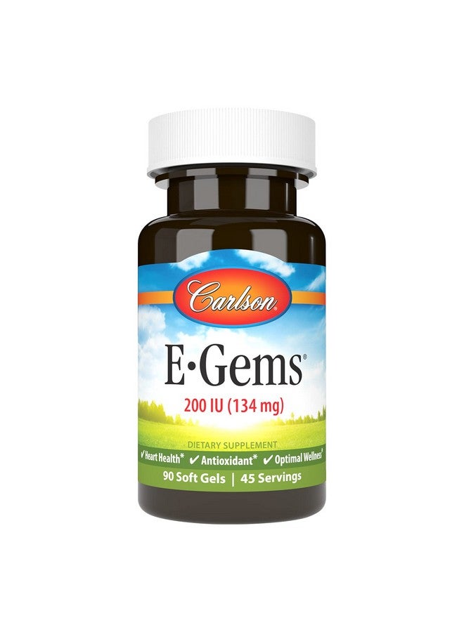 Carlson Egems 200 Iu 134 Mg Heart Health  Optimal Wellness Antioxidant 90 Soft Gels - Image 1