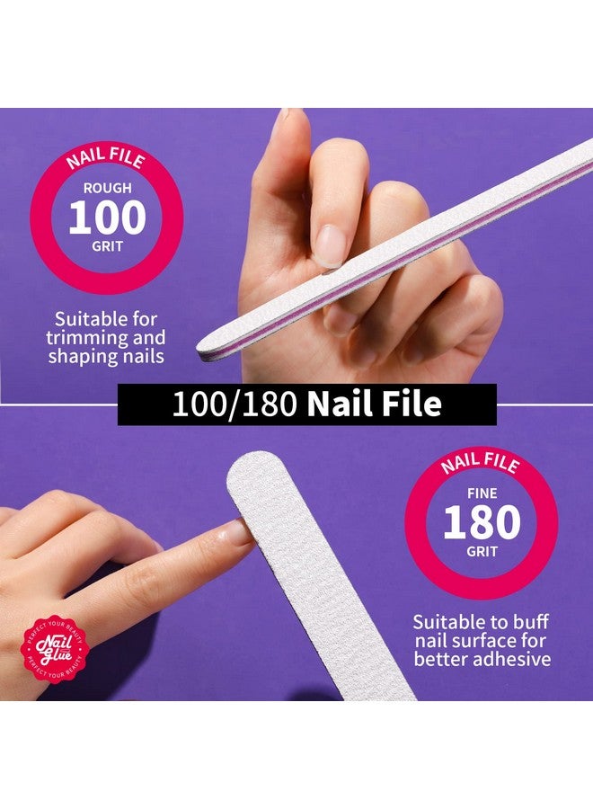 تينيتور غراء الأظافر للضغط على الأظافر، 3 عبوات من أفضل غراء الأظافر لنصائح الجل مع مبرد الأظافر، غراء أظافر قوي للغاية لفرشاة الأظافر المكسورة على غراء الأظافر للضغط على الأظافر - Image 5