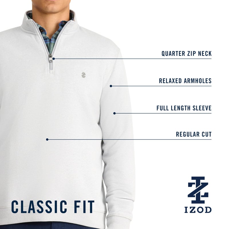 IZOD Men's Advantage Performance Quarter Zip Fleece Pullover Sweatshirt, Blue Navy Blazer, X-Large - Image 5