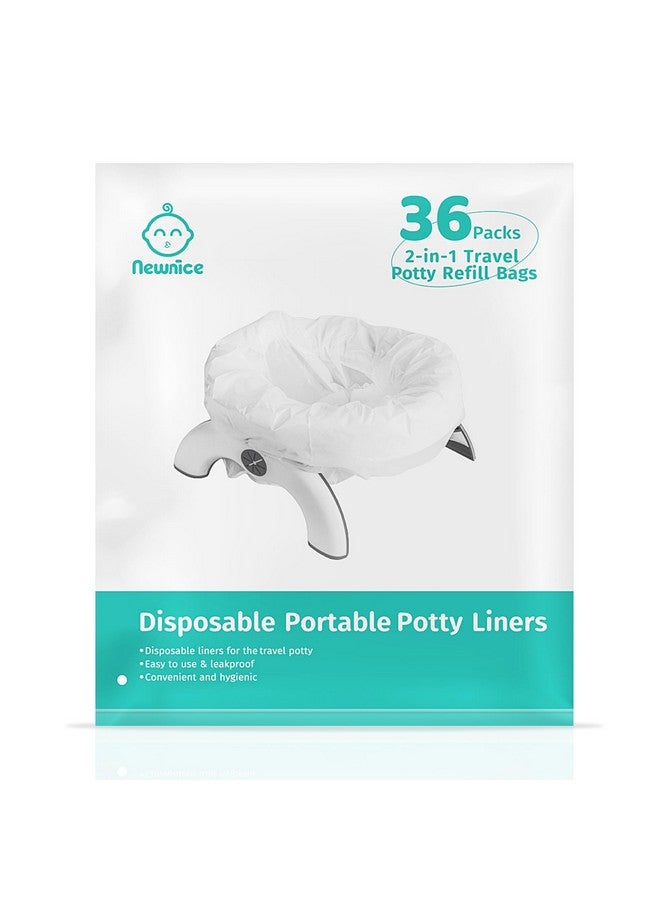 Newnice 36 [Counts] Disposable Potty Bags, Portable Travel Potty Bags with Absorbent Pads, Potty Liners Compatible with OXO Tot 2-in-1 Go Potty, Potty Training Liners Fit Most Potty Chairs - Image 1