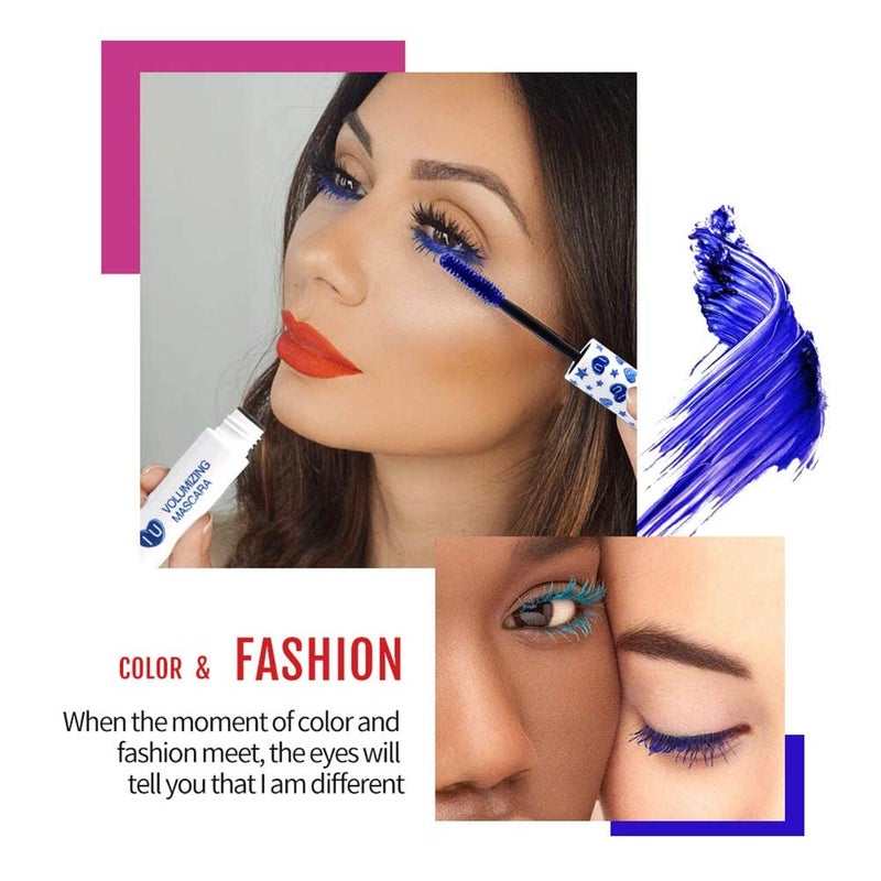 MAEPEOR Colored Mascara Set 7 Pack Longlasting Waterproof and Smudgeproof Mascara Kit Cruelty Free & Vegan Volume Eyelash (7 Colors Set 1) - Image 5