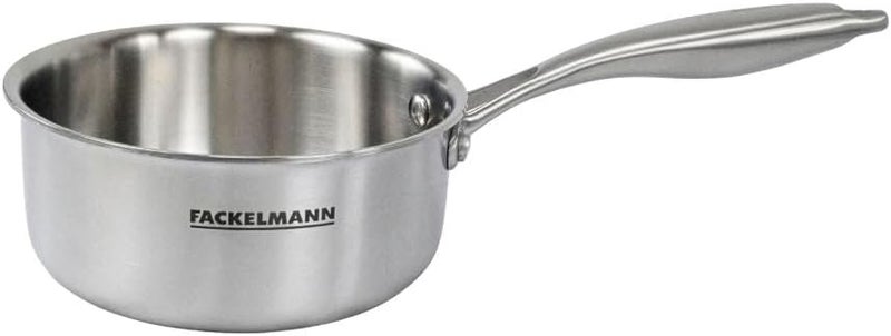 Vita3 Stainless Steel Saucepan 16 cm, Triply Stainless Steel with Triple Diffuser Bottom, Non-Stick, PFA-Free, Suitable for Induction, Gas, Vitro and Oven, Perfect Sealing, Dishwasher Budget friendly trendy design