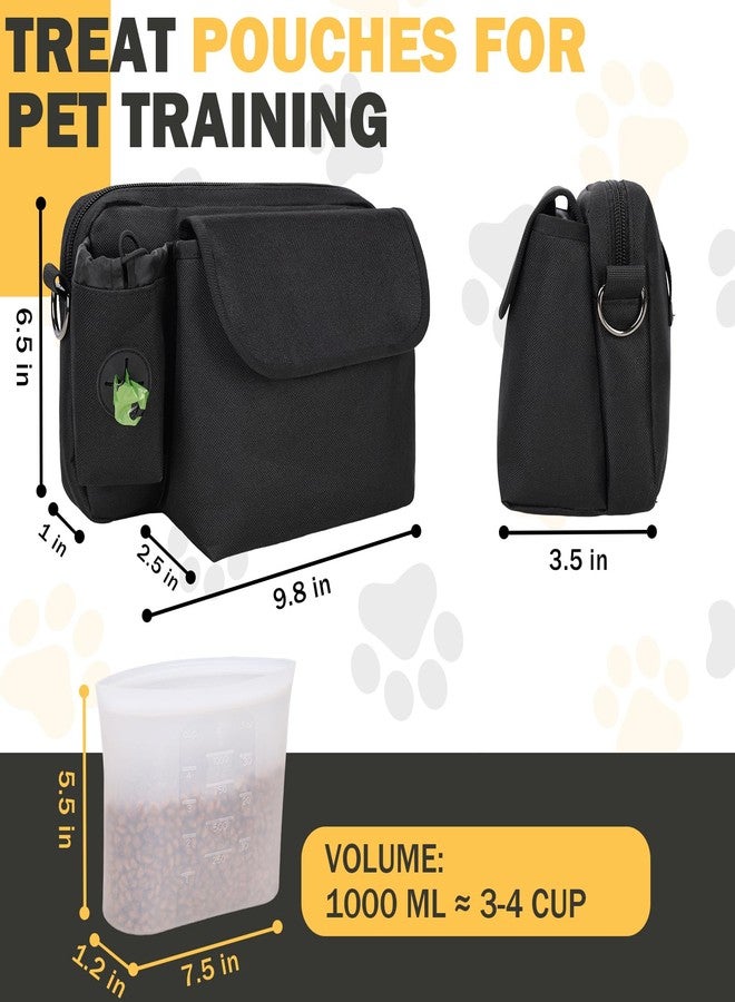 SIDESUGAR Treat Pouches for Pet Training with 4-Cup Silicone Liner & Built in Poop Bag Dispenser Dog Training Treat Pouch with Storage Bag Adjustable Strap Fanny Pack for Dog Walking Puppy Treat Bag - Image 2