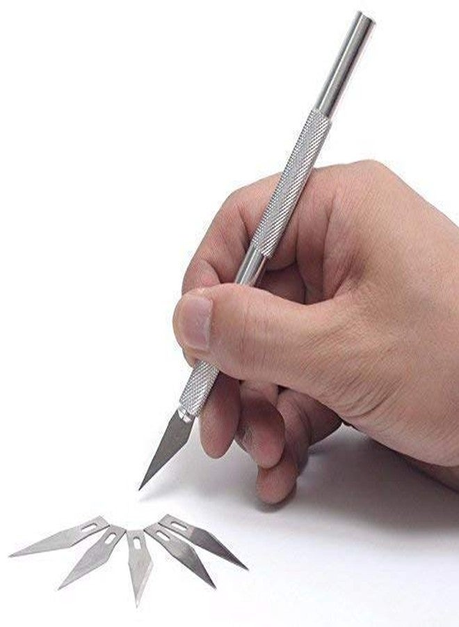 Careflection || Detail Pen Cutter with 5 Interchangeable Blades for Carving and Paper Cutting | Pack of 1 - Image 5