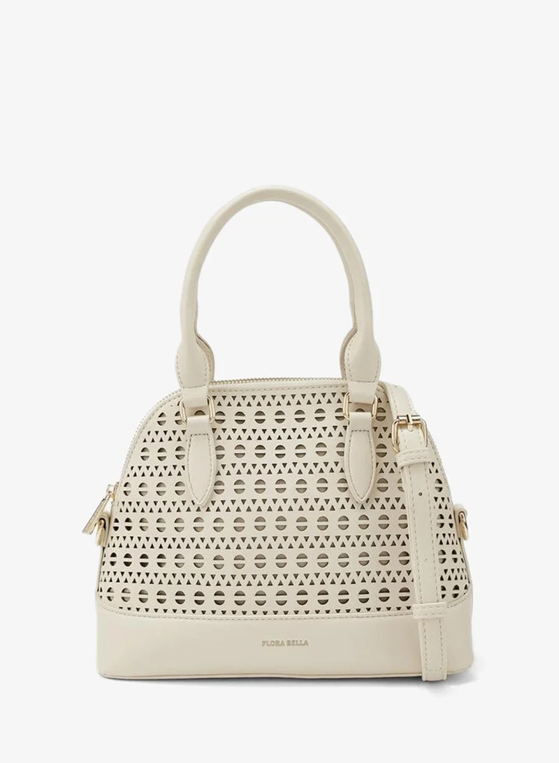 Laser Cut Satchel Bag With Detachable Strap