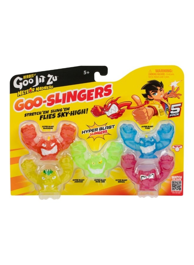 GOO JIT ZU أبطال جوجيت زو سلسلة جنون النيازك 13 حزمة قاذفات جوجو هايبر بلاست (5 سم لكل منها، حزمة من 5) - Image 1