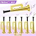Poen 12 Pcs Toy Trumpet Kids Mini Metallic Trumpet Parties Musical Blow Horn Instruments Plastic Noise Makers for Kids Events Party Favors Music Class Stage Props 7 Inch Easter DayGold - Image 4